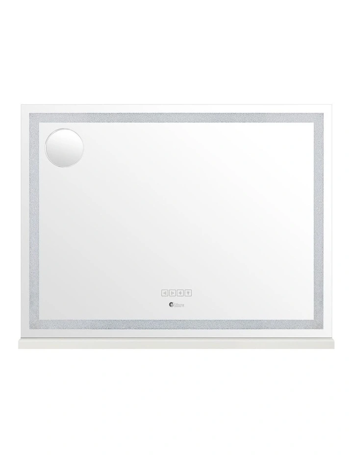 Oikiture Bluetooth Hollywood LED Makeup Mirror 80x62cm Crystal Vanity Mirrors image 2