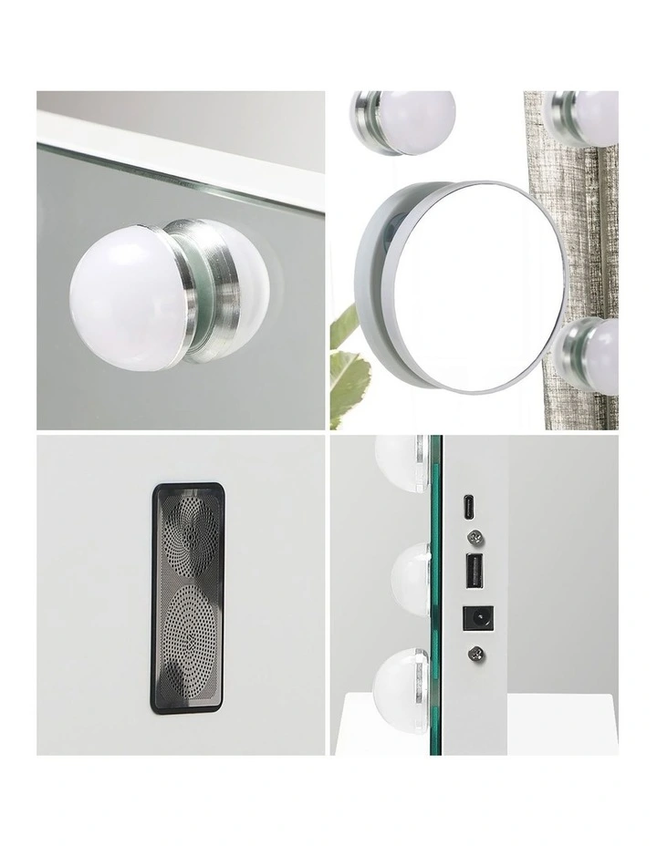 Oikiture Hollywood Makeup Mirror Bluetooth LED Light 59x48cm Vanity Mirrors image 7