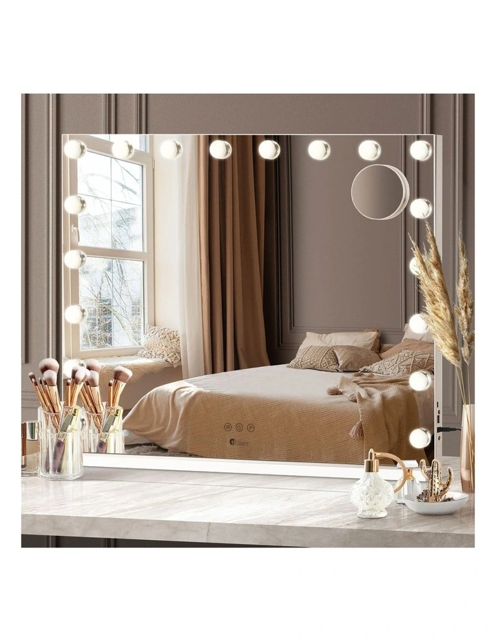 Oikiture Hollywood Makeup Mirror Magnifying LED 18 Bulbs 80x62cm Wall Mirrors image 4