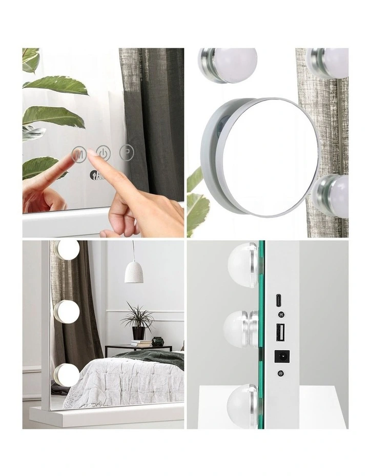 Oikiture Hollywood Makeup Mirror Magnifying LED 18 Bulbs 80x62cm Wall Mirrors image 6
