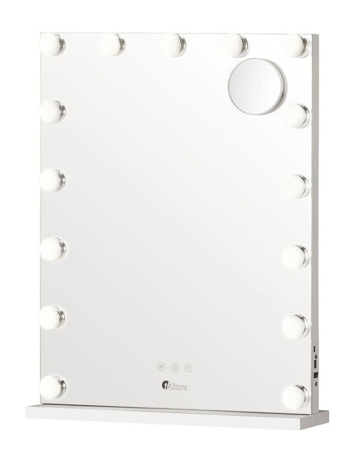 Oikiture LED Makeup Mirror Bluetooth Hollywood 61x43cm Vanity Wall Mirrors image 1