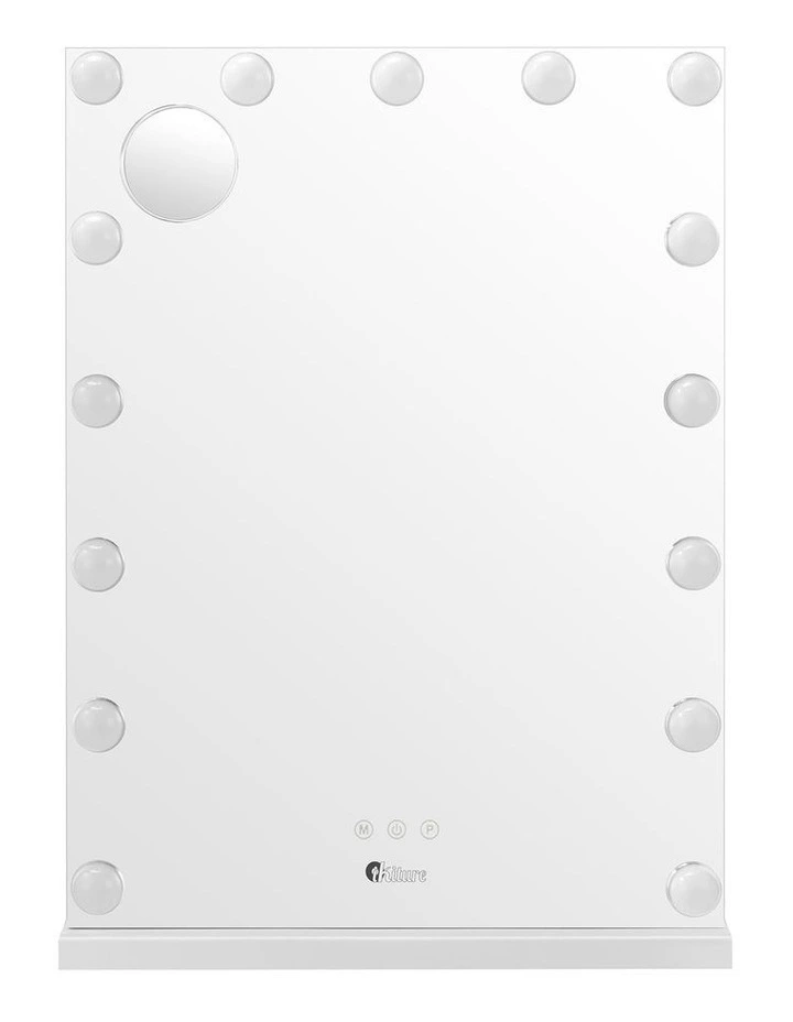 Oikiture LED Makeup Mirror Bluetooth Hollywood 61x43cm Vanity Wall Mirrors image 2