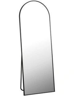 Oikiture Full Length Mirror Arched Dressing Floor Mirrors Free Standing Black