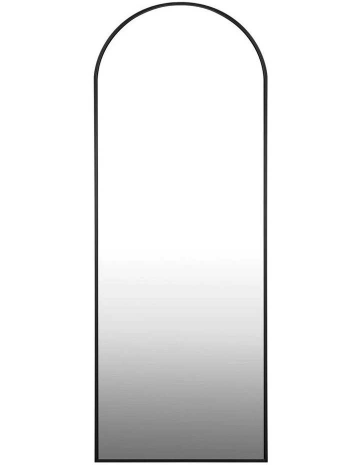 Oikiture Full Length Mirror Arched Dressing Floor Mirrors Free Standing Black image 2