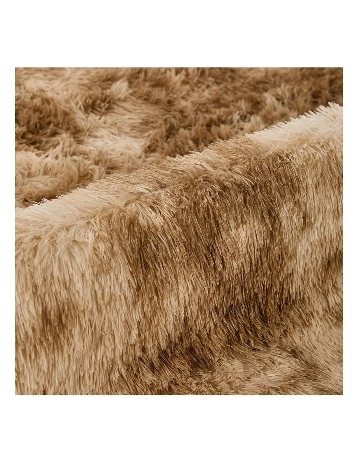 Oikiture Taupe Gradient Fluffy Shaggy Rug Plush 200x290cm Floor Carpet image 6