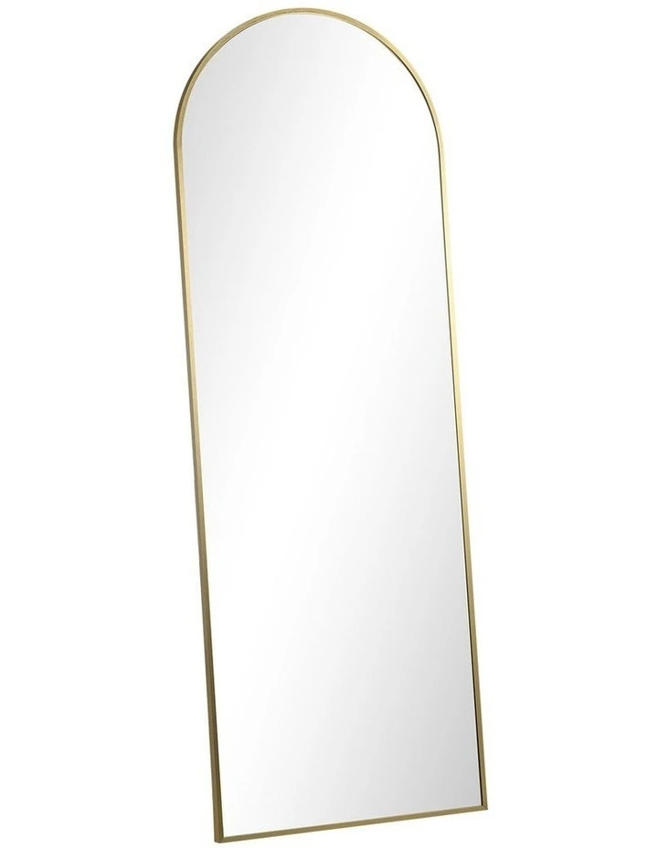 Oikiture 180x70cm Full Length Mirror Dressing Floor Mirrors Free Standing Gold image 1