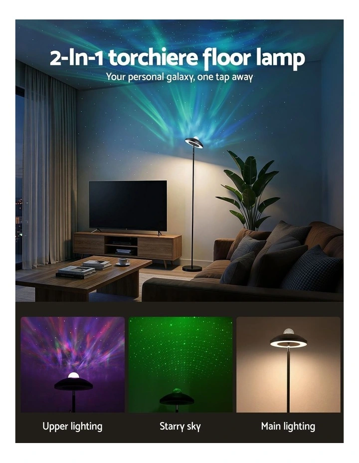 Artiss 2-in-1 LED Floor Lamp Galaxy Projector RGB Adjustable Colour Temperature image 5