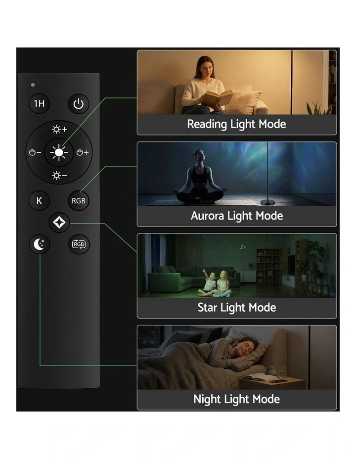 Artiss 2-in-1 LED Floor Lamp Galaxy Projector RGB Adjustable Colour Temperature image 7