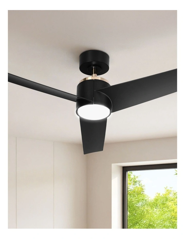 Devanti 52'' Ceiling Fan DC Motor w/Light w/Remote - Black image 3