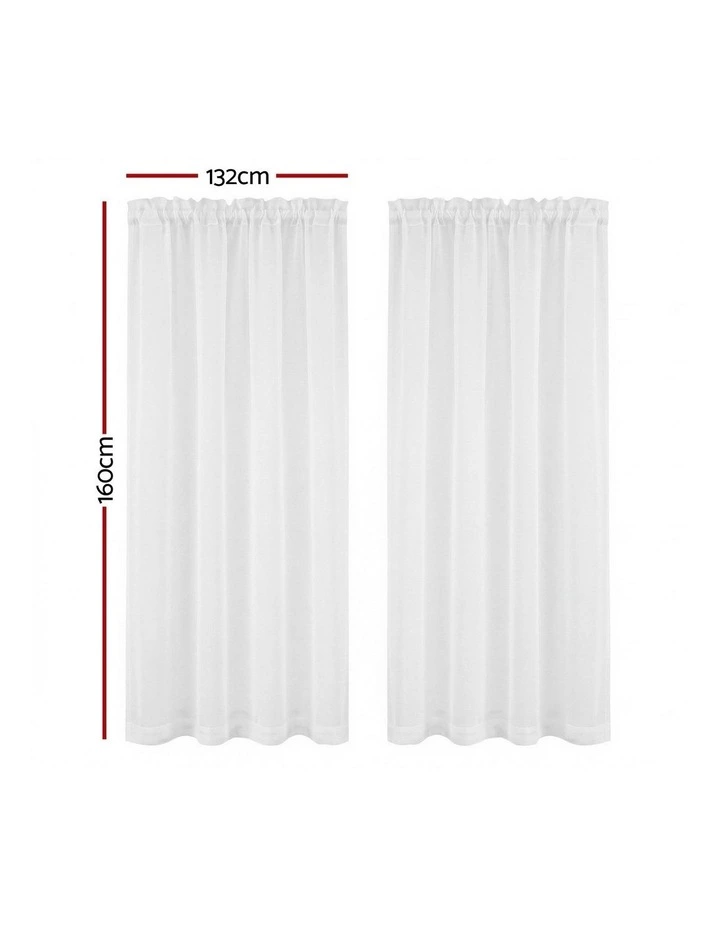Artiss Blockout Curtains 2X 132x160cm Light Filtering Window Drapes Rod Pocket image 4