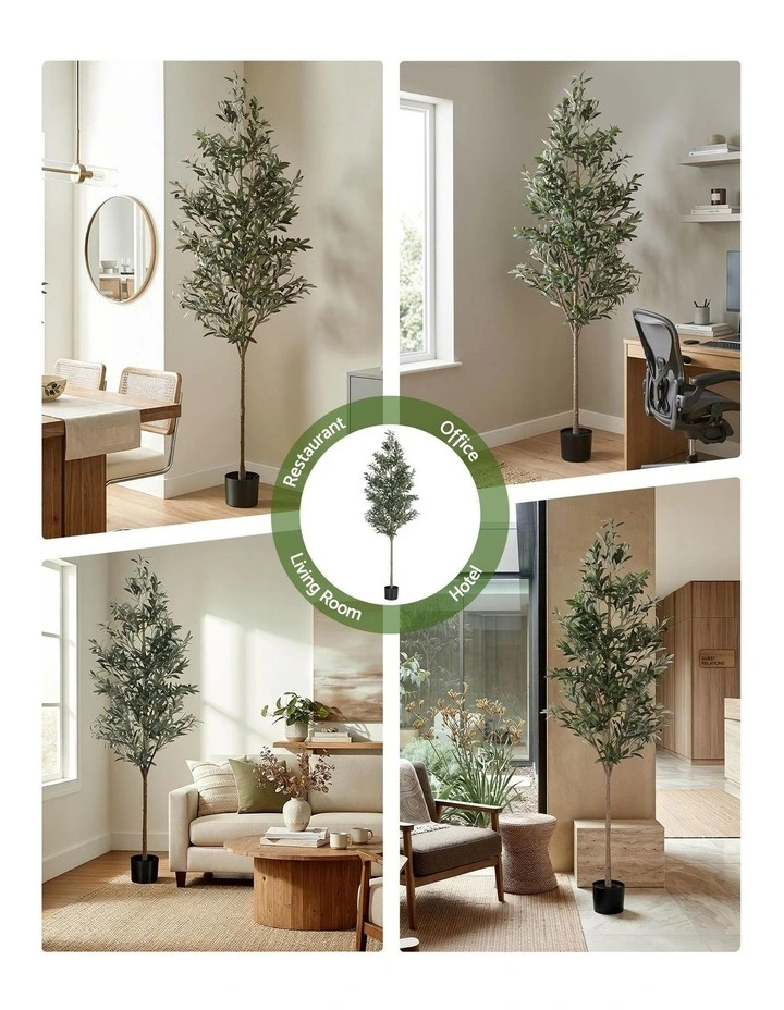 Artiss 210cm Artificial Olive Tree Faux Trees Indoor Decor Artificial Plants Lifelike Plant 2.1M image 5