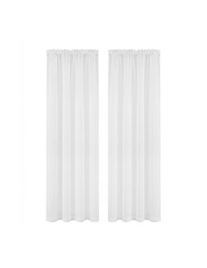 Artiss Blockout Curtains 2X 132x213cm Light Filtering Window Drapes Rod Pocket image 1