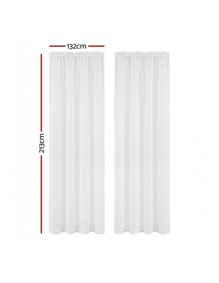 Artiss Blockout Curtains 2X 132x213cm Light Filtering Window Drapes Rod Pocket image 4