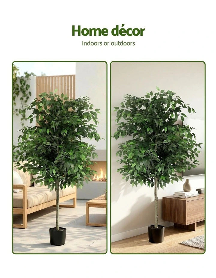Artiss 180cm Artificial Ficus Tree Faux Trees Indoor Decor Artificial Plants Lifelike Plant 1.8M image 5