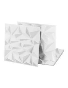 Artiss 3D Wall Panels Diamond PVC Decorative Panels 50x50cm Set of 15 Feature Wall