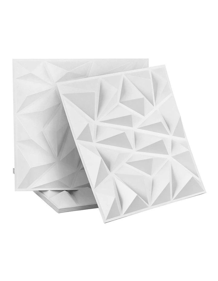 Artiss 3D Wall Panels Diamond PVC Decorative Panels 50x50cm Set of 15 Feature Wall image 2