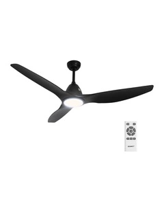 Devanti 64 Inch Ceiling Fan DC Motor w/Light w/Remote - Black