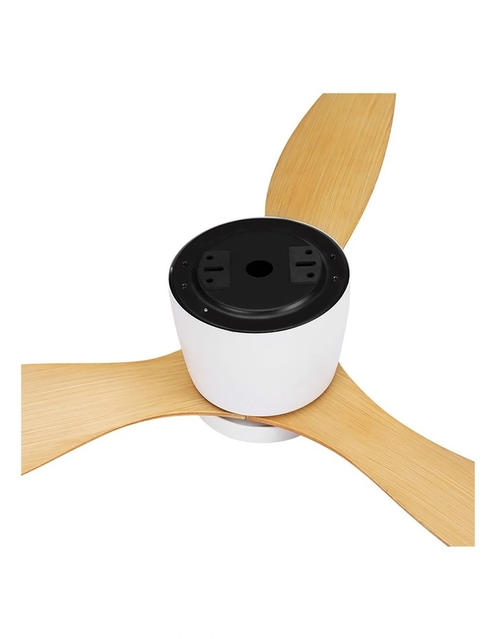 Devanti 52'' Ceiling Fan DC Motor w/Light w/Remote - Light Wood image 2