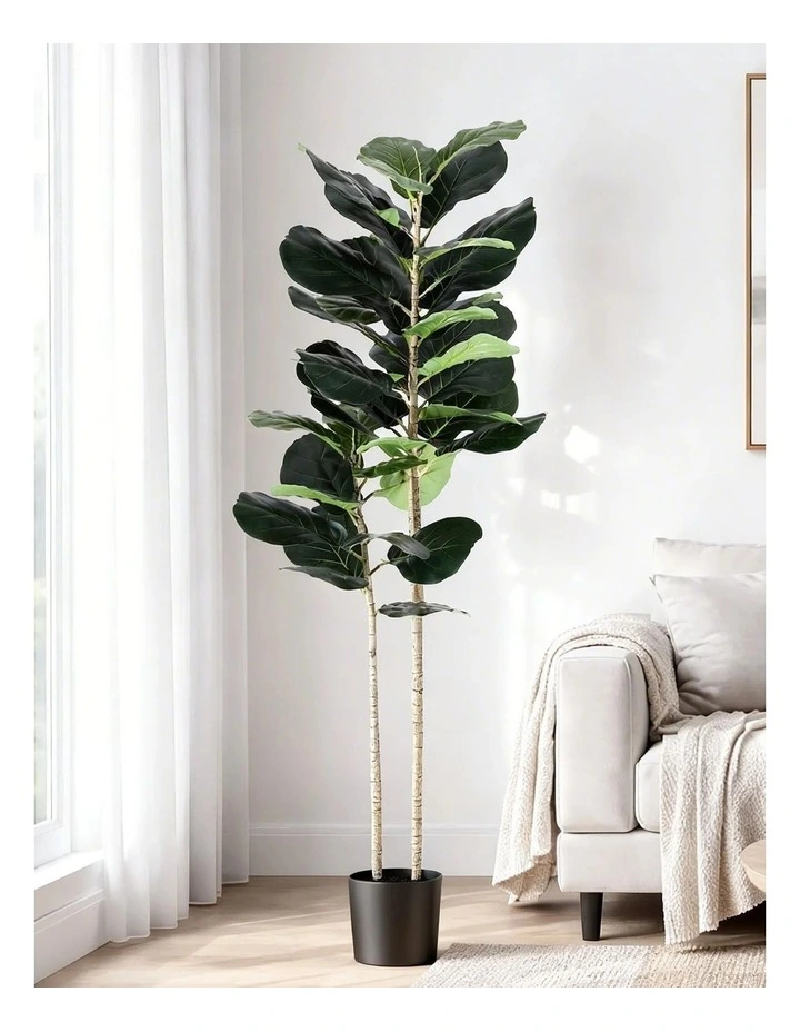 Artiss 150cm Artificial Fiddle Tree Faux Trees Indoor Decor Artificial Plants Lifelike Plant 1.5M image 3
