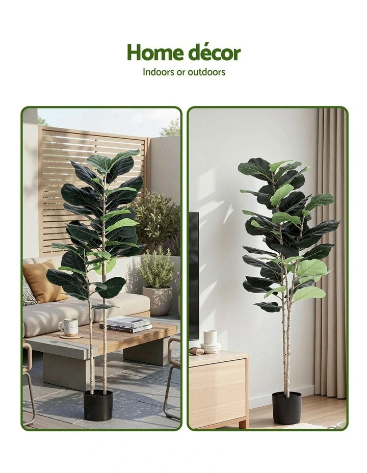 Artiss 150cm Artificial Fiddle Tree Faux Trees Indoor Decor Artificial Plants Lifelike Plant 1.5M image 6