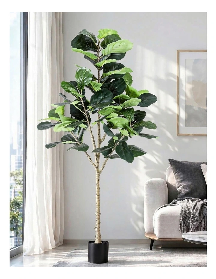 Artiss 180cm Artificial Fiddle Tree Faux Trees Indoor Decor Artificial Plants Lifelike Plant 1.8M image 3