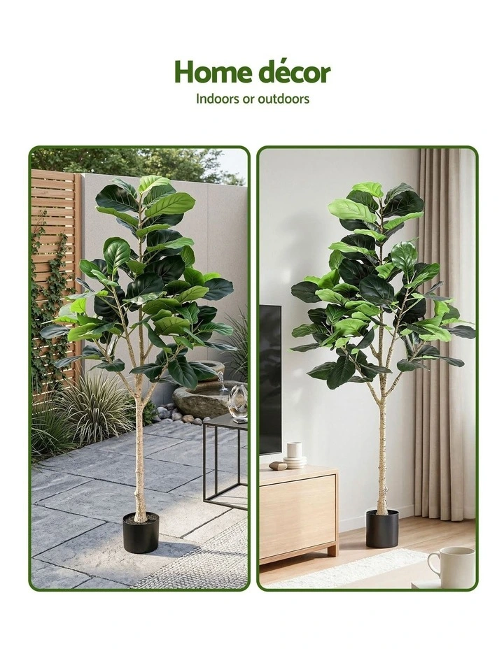 Artiss 180cm Artificial Fiddle Tree Faux Trees Indoor Decor Artificial Plants Lifelike Plant 1.8M image 6