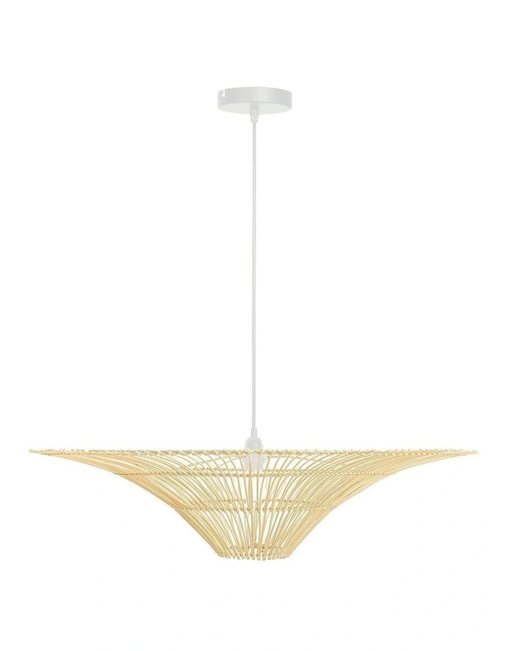 Felicity Rattan Pendant Light - Large image 1