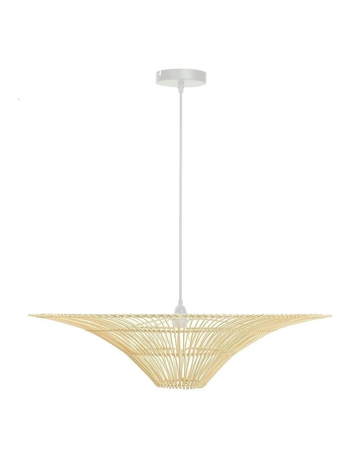 Felicity Rattan Pendant Light - Large image 2