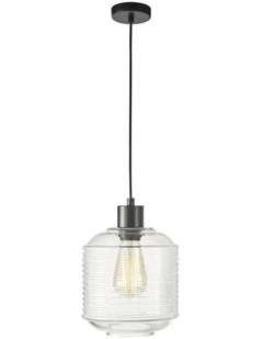 Marconi Single Pendant Light Clear Glass 18cm