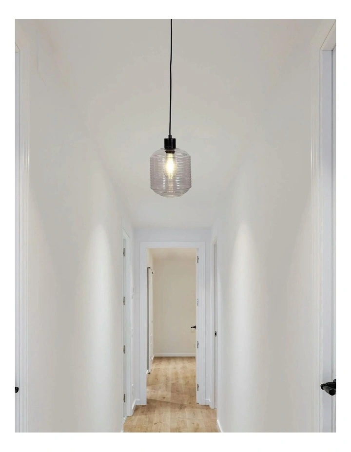 Marconi Single Pendant Light Clear Glass 18cm image 3
