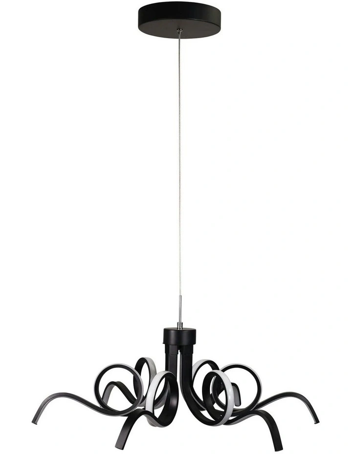 Noodle Tricolour LED Pendant Light Black 70cm image 1