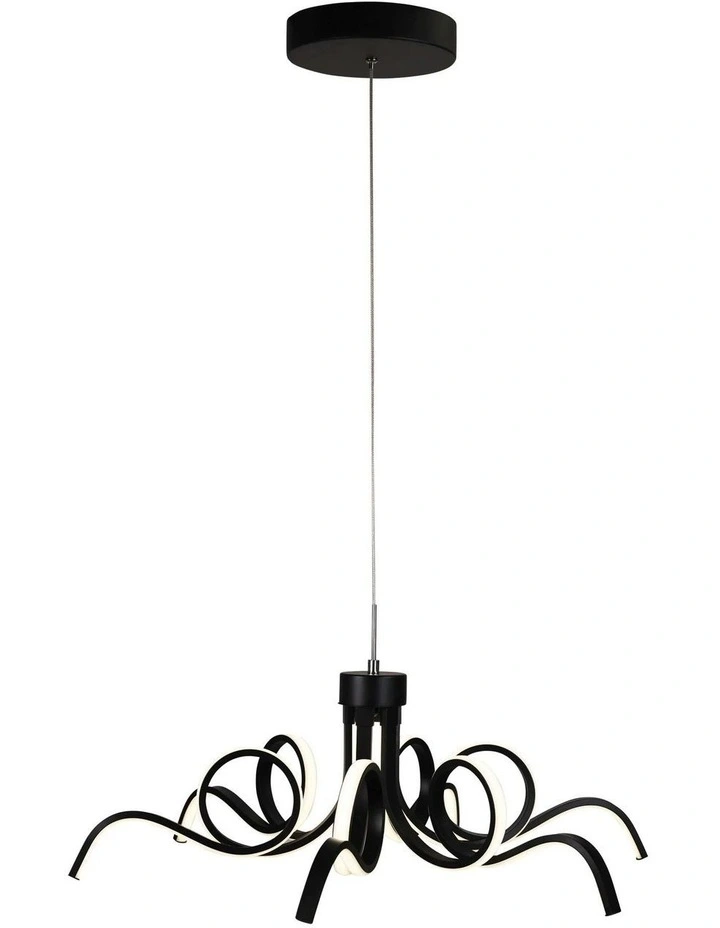 Noodle Tricolour LED Pendant Light Black 70cm image 2