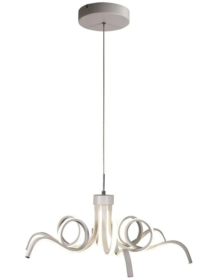 Noodle Tricolour LED Pendant Light White 70cm image 2