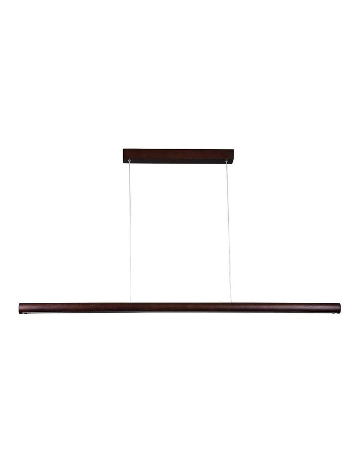 Freya LED Pendant Light - Large Walnut image 1