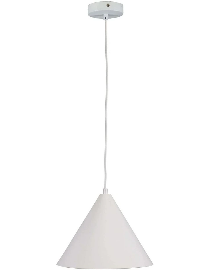 Conic Stylish Conical Pendant Light White 28cm image 1