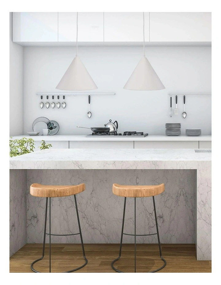 Conic Stylish Conical Pendant Light White 28cm image 3