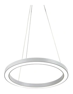 Nebula Modern Tricolour LED Halo Pendant Light White 40cm