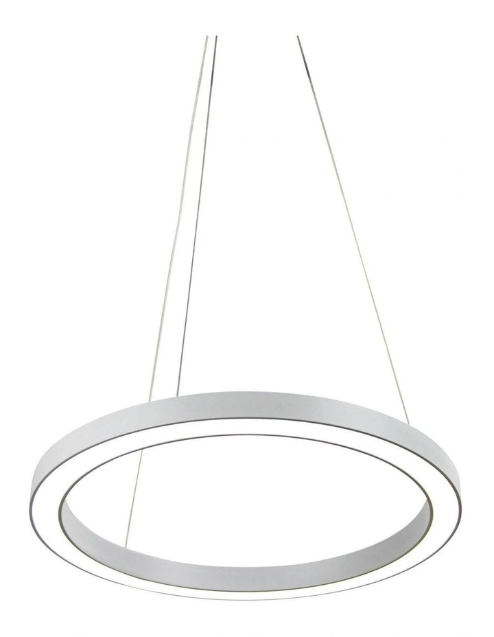 Nebula Modern Tricolour LED Halo Pendant Light White 40cm image 1