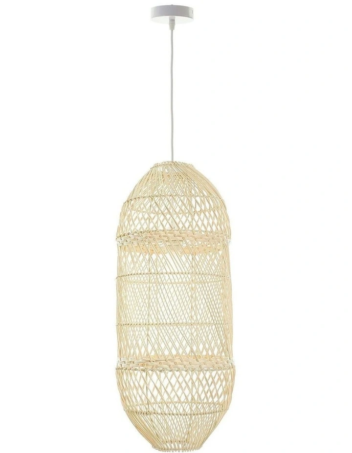 Zinnia Rattan Pendant Light - Small image 2