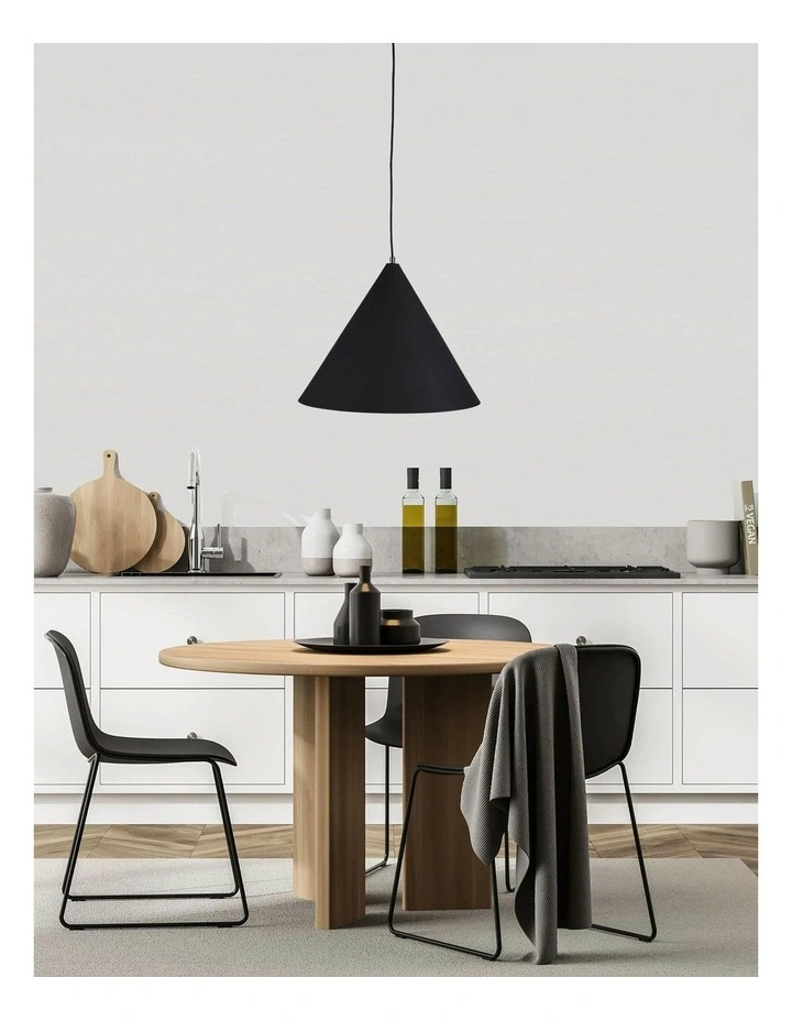 Conic Stylish Conical Pendant Light Black 45cm image 3