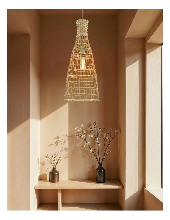 Lilia Rattan Pendant Light - SLarge image 3