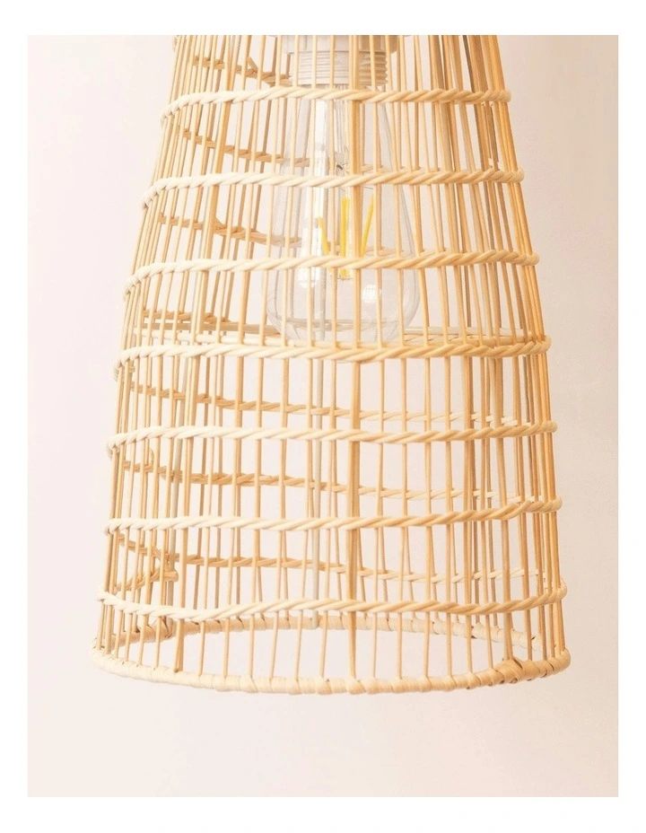 Lilia Rattan Pendant Light - SLarge image 4