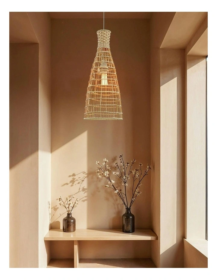 Lilia Rattan Pendant Light - SLarge image 5