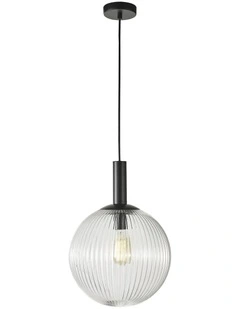 Legarno Single Pendant Light Clear Glass 30cm