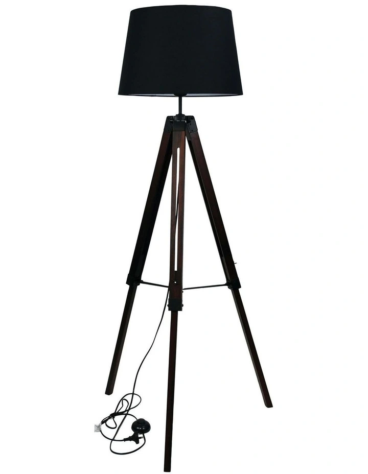 Trevi Complete Base & Shade Floor Lamp Black image 1