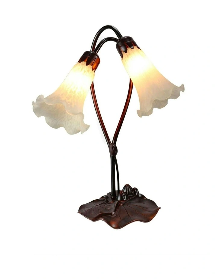 Twin Lily Lamp White image 1