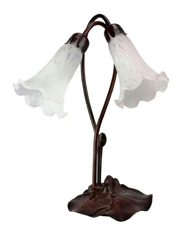 Twin Lily Lamp White image 2