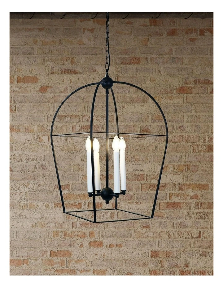 Langdon Metal Chandelier Light Black image 3