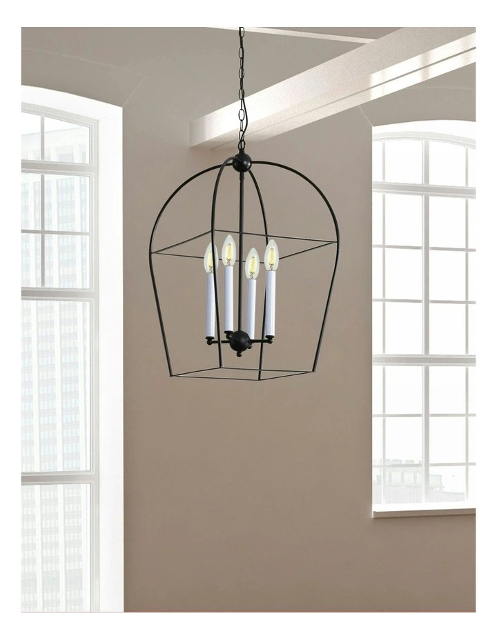 Langdon Metal Chandelier Light Black image 5