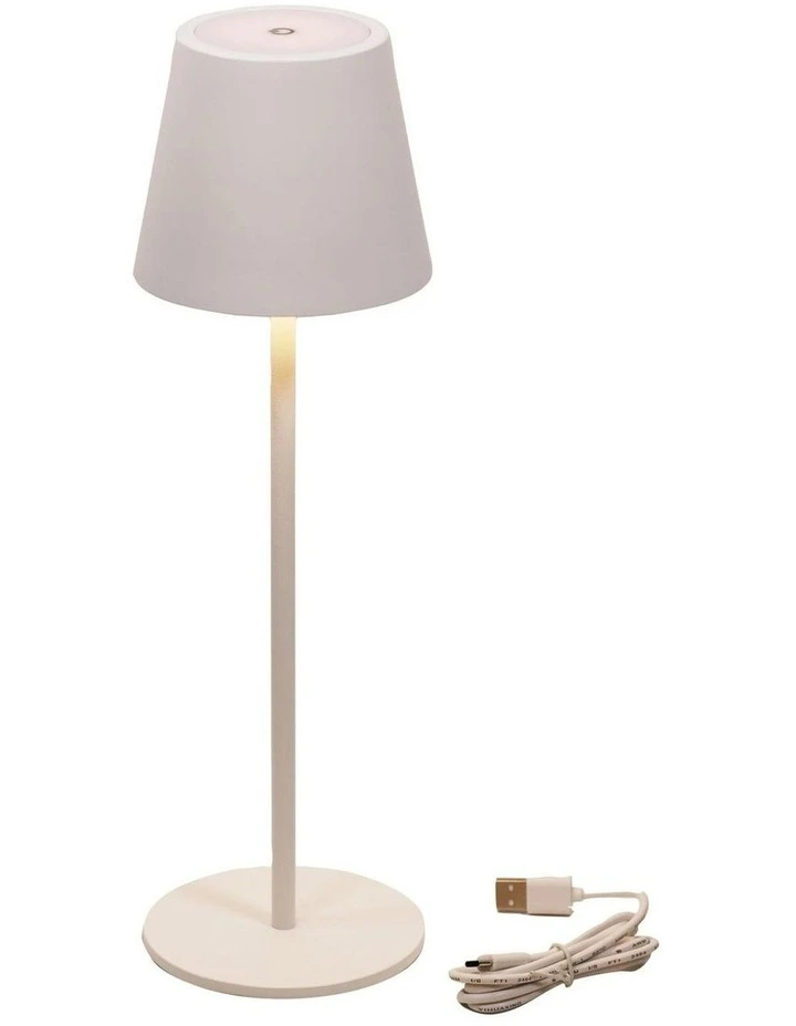 Mindy Rechargeable Touch Table Lamp White image 4